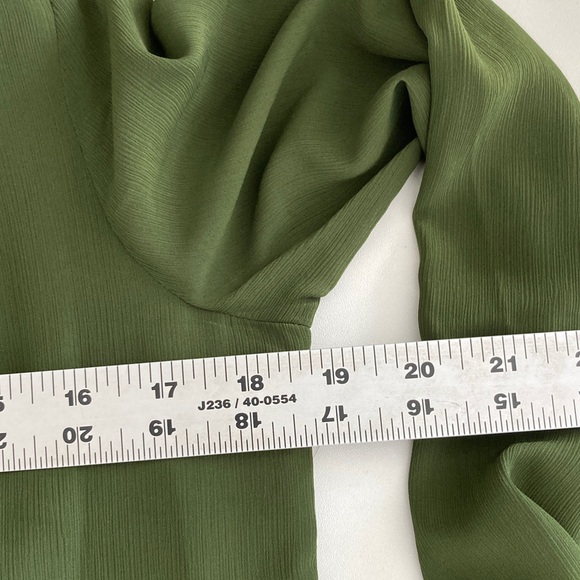 J. Crew Tie-front long-sleeve top XXS Green - Picture 5 of 6